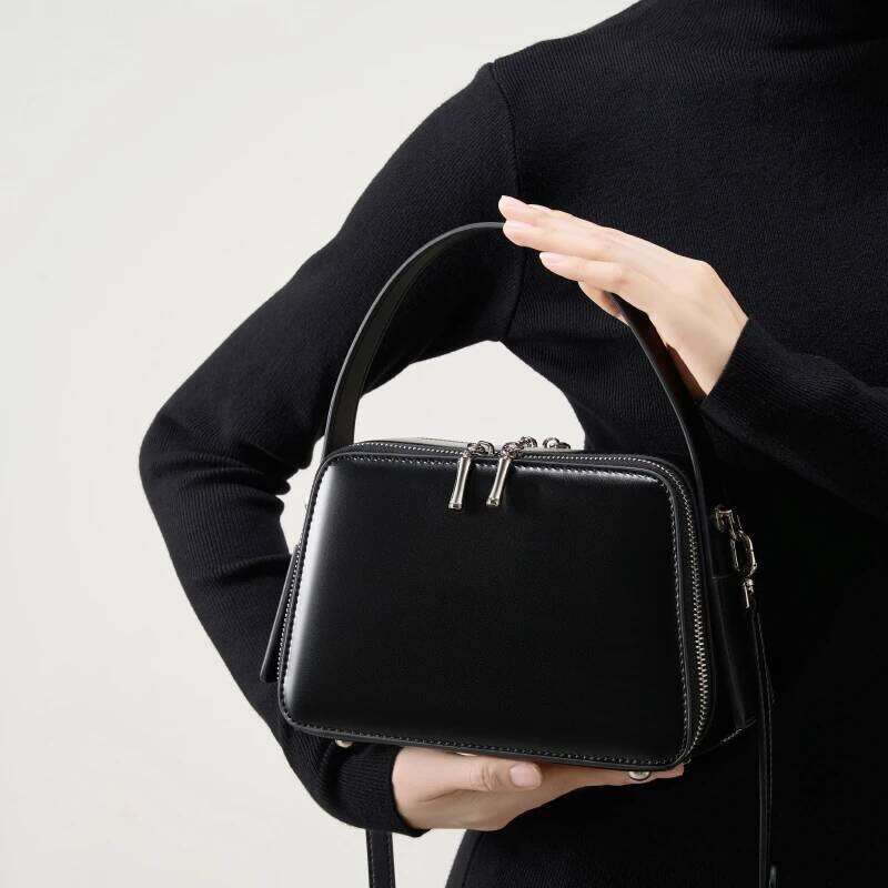 Designer Bags Elegant Genuine Leather Box Small Shoulder Bags For Women Crossbody Purses Square Ladies Handbags Free Labubu Pendant As A Gift