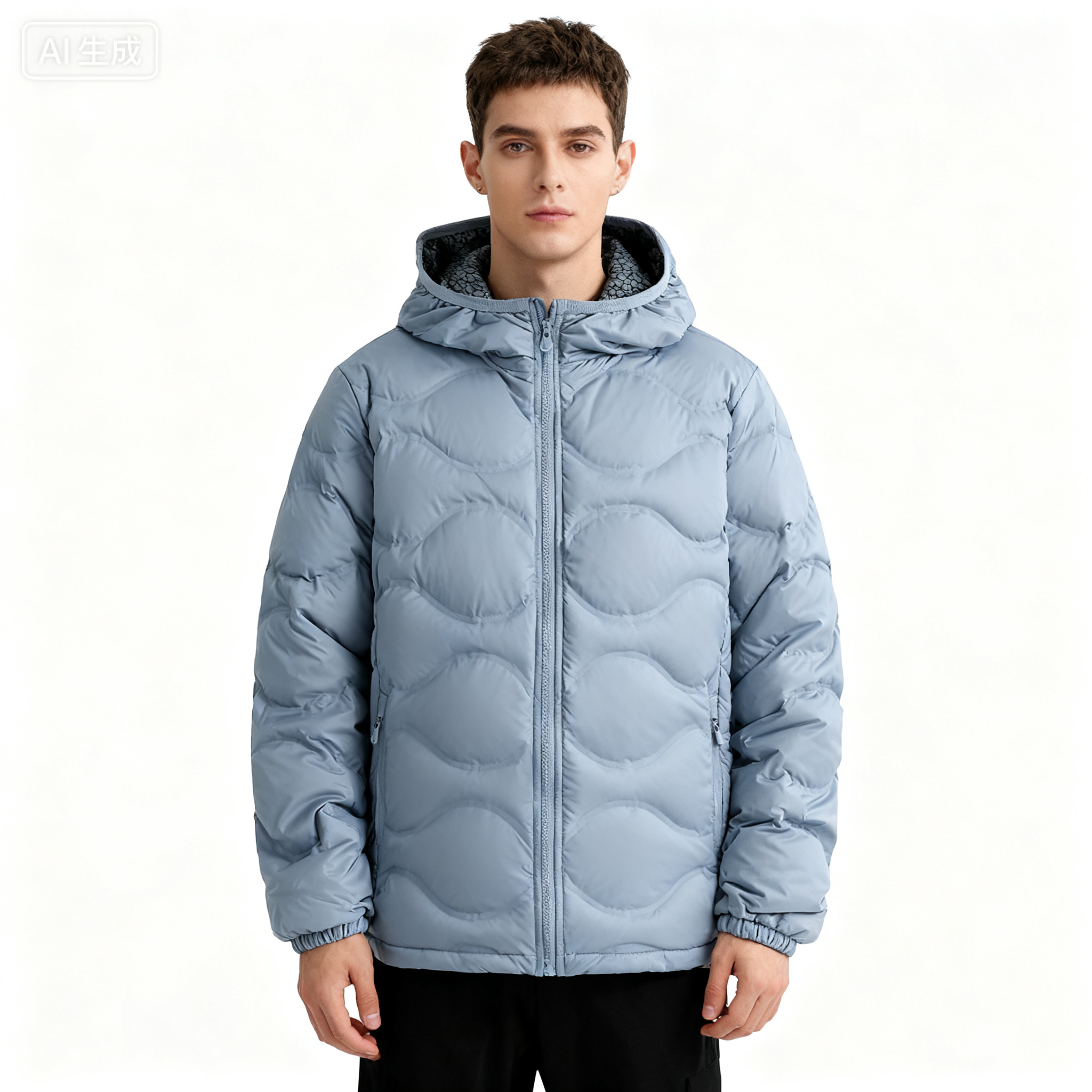 Men's Down & Parkas Unisex Fashion Light Weighted Quilted Jacket with Soft White Duck Feathers for Everyday Wear