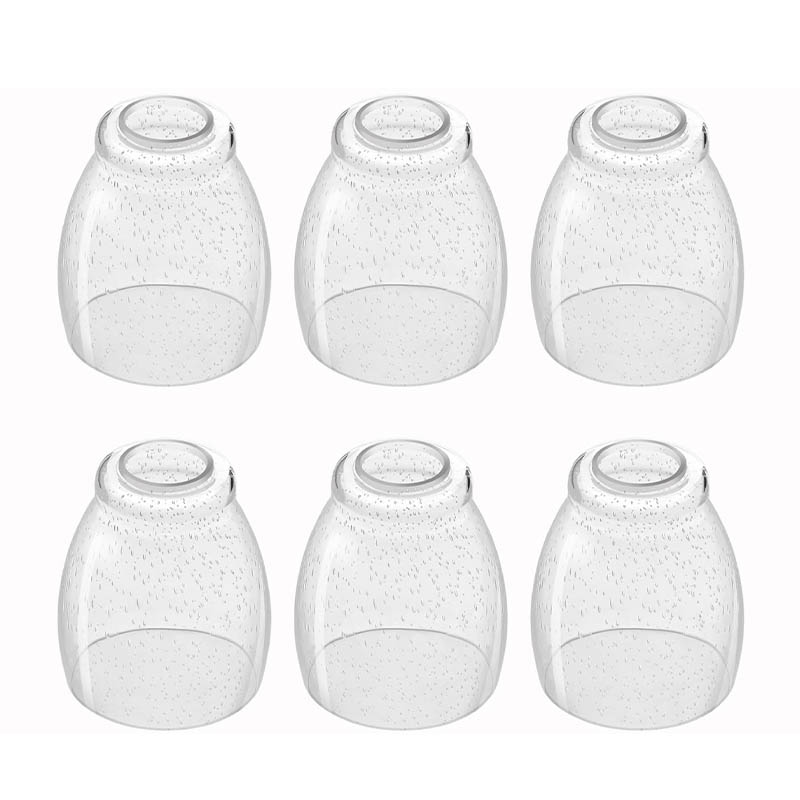 Clear Seeded Glass Shade, Modern Light Fixture Replacement Globe or Cover with 1-5/8-Inch Fitter for Chandelier Wall Sconce Pendant Light