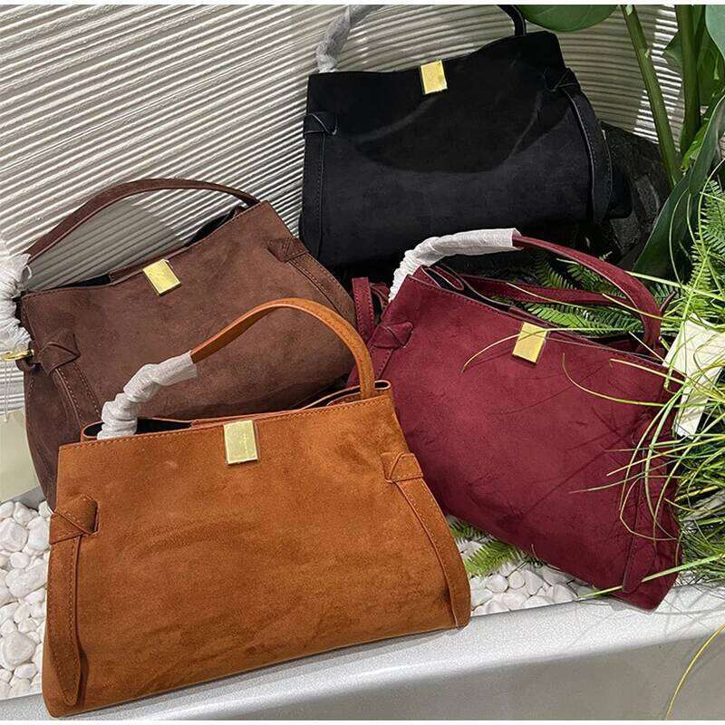 Shoulder Brand Frosted Suede Women's Handbag Fashionable High-End Large-Capacity Commuter Crossbody Tote Bag