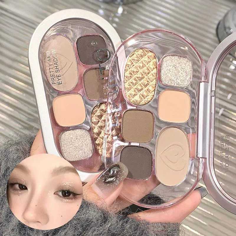 Matte Grayish Black Nose Shadow Contour Shadow Palette 6 Color Eyeshadow Makeup Palette Gold Glitter Powder Eyeshadow MakeupXJ251027