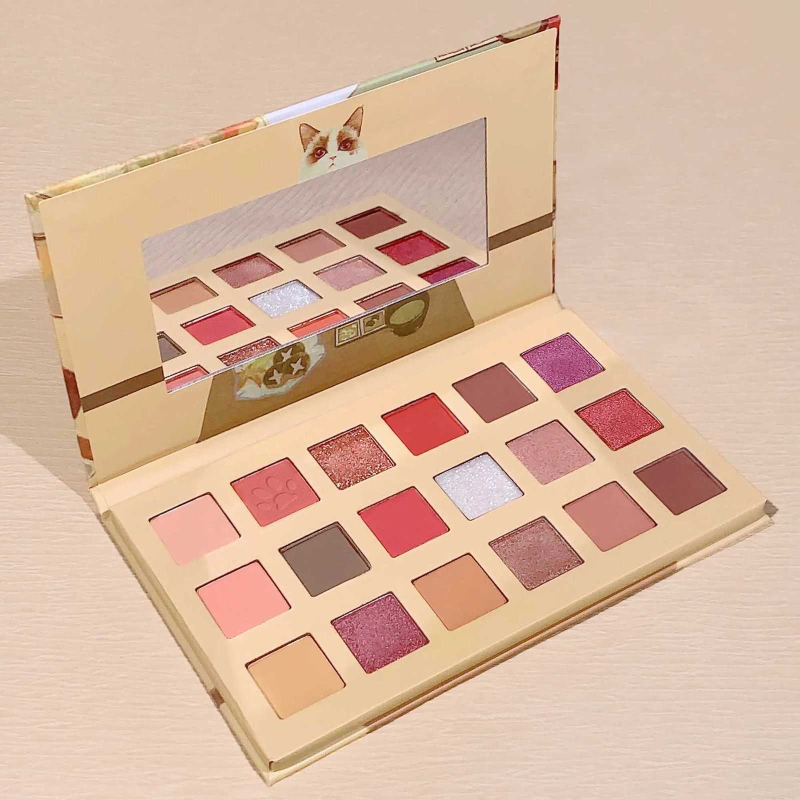 18Color Cat Eyeshadow Palette Affordable Pearlescent Matte Designed for Beginners and Students Easy to Create Mesmerizing EyXJ251027