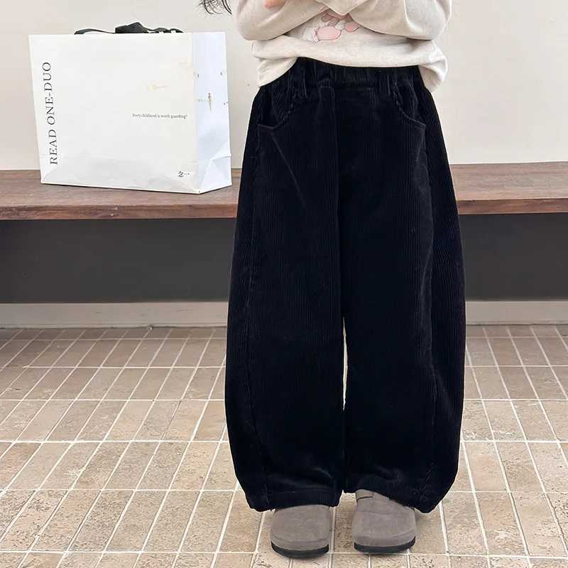 2025 Autumn New Fashion Kids Loose Casual Pants for Boys and Girls Korean Style Delicate Trousers Boutique Clothing Simple StyleT251027