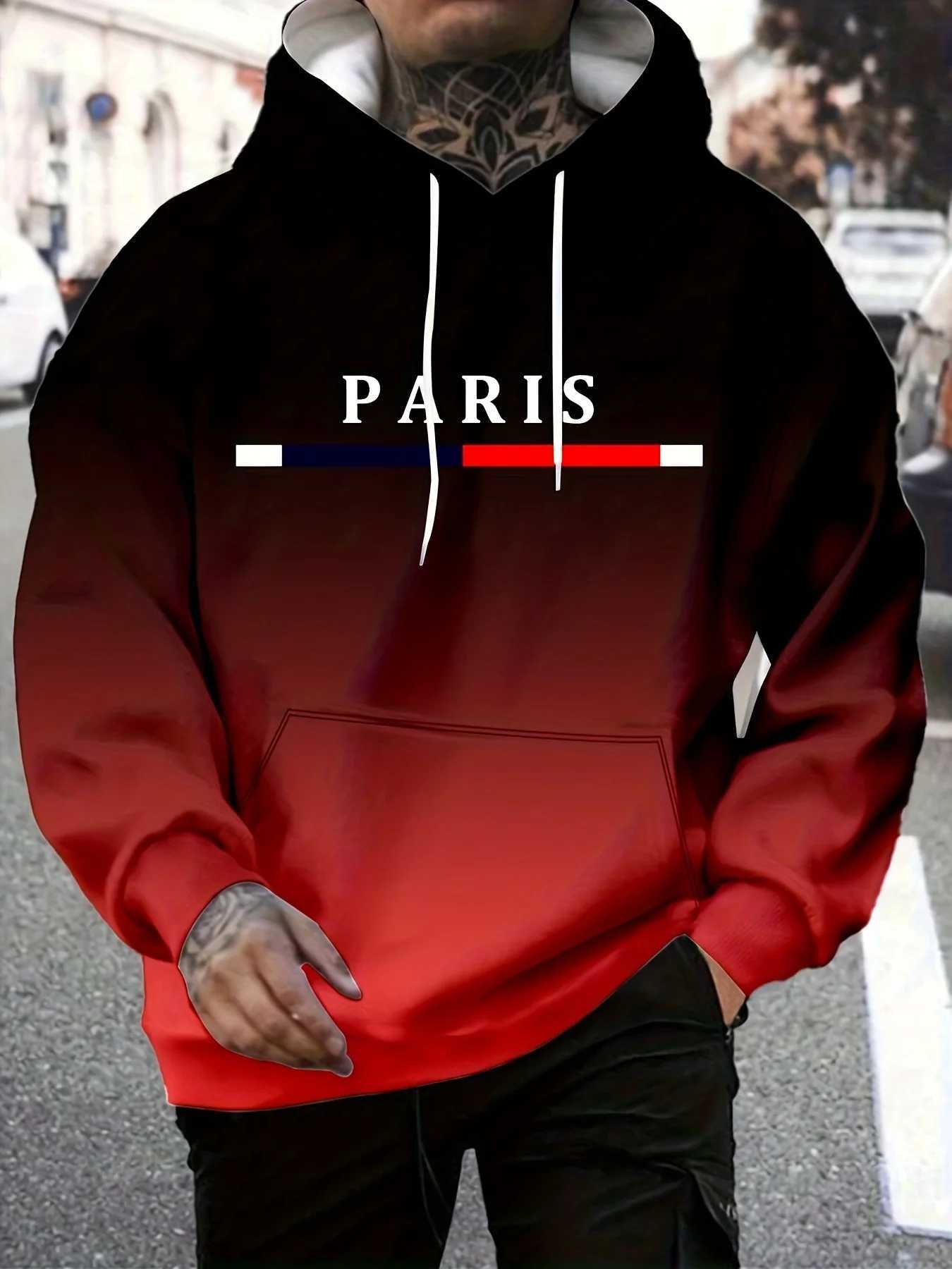The new mens hooded sweatshirt for the autumn of 2025 is casual and fashionable The 3D letter print is soft and comfortable W251027