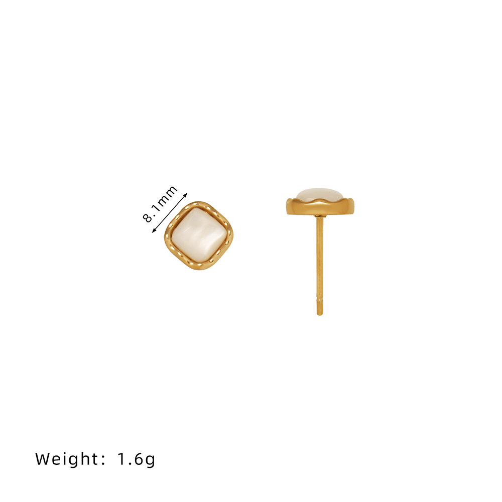 Gold earrings luxury earrings 925 silver needle vintage full diamond square earrings fashionable simple zircon pearl earrings free shipping gift for w