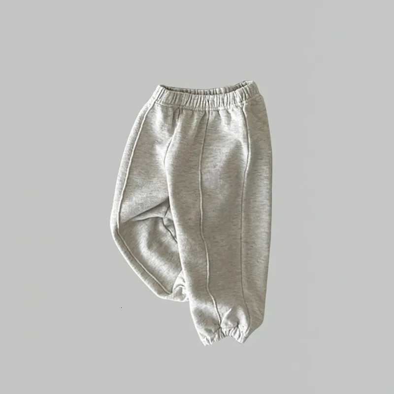 Korean Kids Jogger Pants Autumn Unisex Baby Cotton Casual Trousers Solid Color Loose Fit 14YT251027