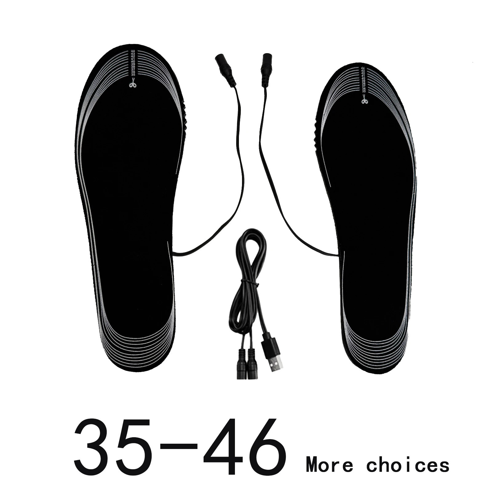 USB Heated Shoe Insoles Feet Warm Sock Pad Mat Electrically Heating Insoles Washable Warm Thermal Insoles Unisex WJ014 Insoles251020