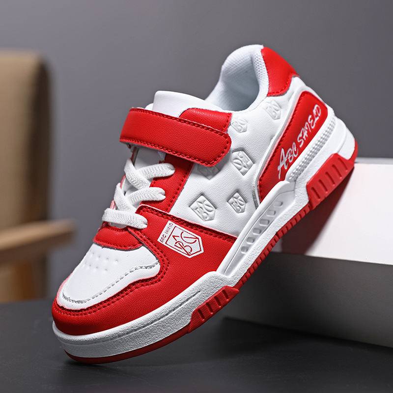 Boy Skateboard Shoes for Kids Girl Fashion Design Sports Shoes Sneakers Outdoor Cutefeet Non-slip Child Trainers Green Red Black Big Plus Sizes US11C-