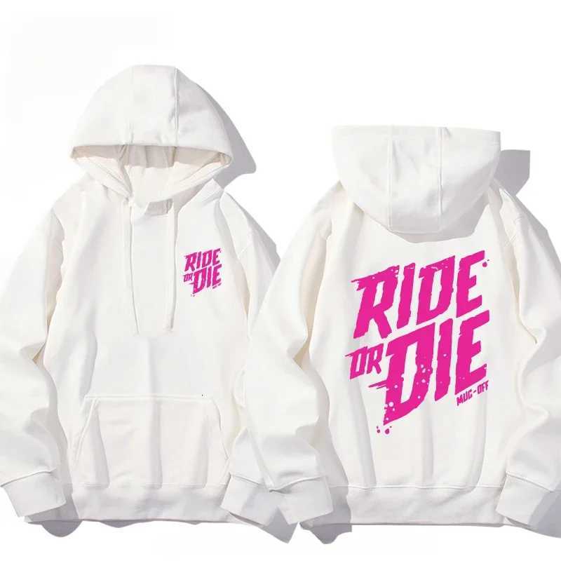 Muc Off Ride or Die sweatshirt print mens autumn and winter hooded sweatshirt mens and womens casual and stylish hooded top W251027