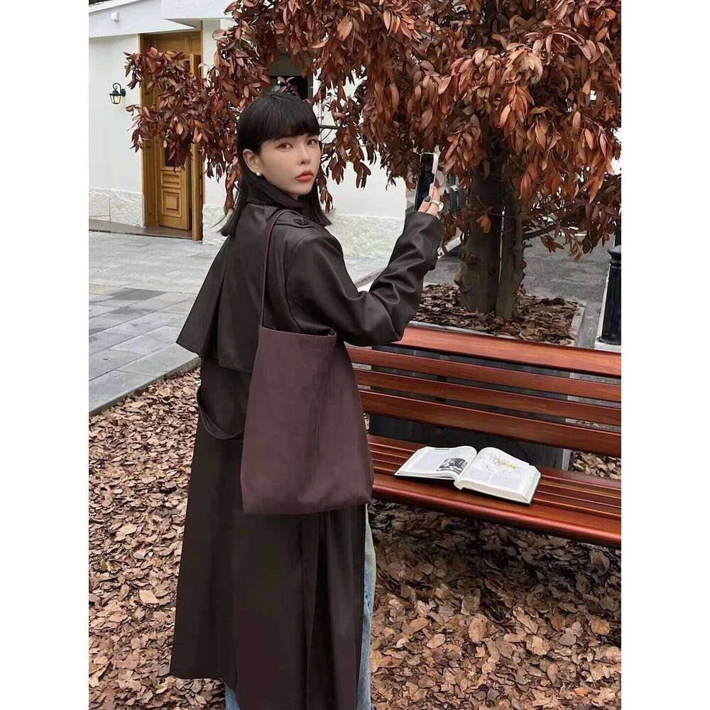 Designer Luxury Winter Comfort And Warmth Color Simple Tote All Match Matte Thick Suede Leather Women Handbag Armpit Shoulder Bag