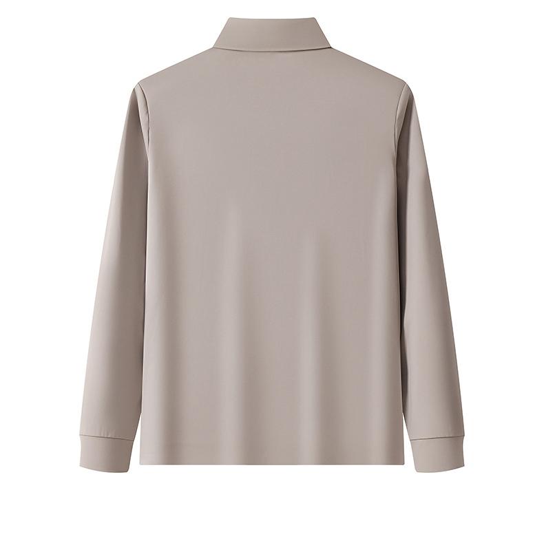 7A Antibacterial UV Protection Seamless Anti-Wrinkle Collared Long-Sleeve Polo Shirt Unisex Style 7 Colors JX-N1006