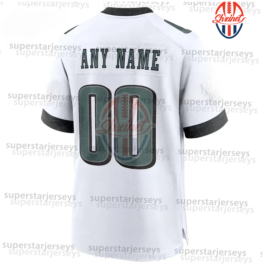 Custom Football Jersey Saquon Barkley Jalen Hurts Quinyon Mitchell Cooper DeJean Brown Brian Dawkins Sam Howell Embroidered Football Jersey