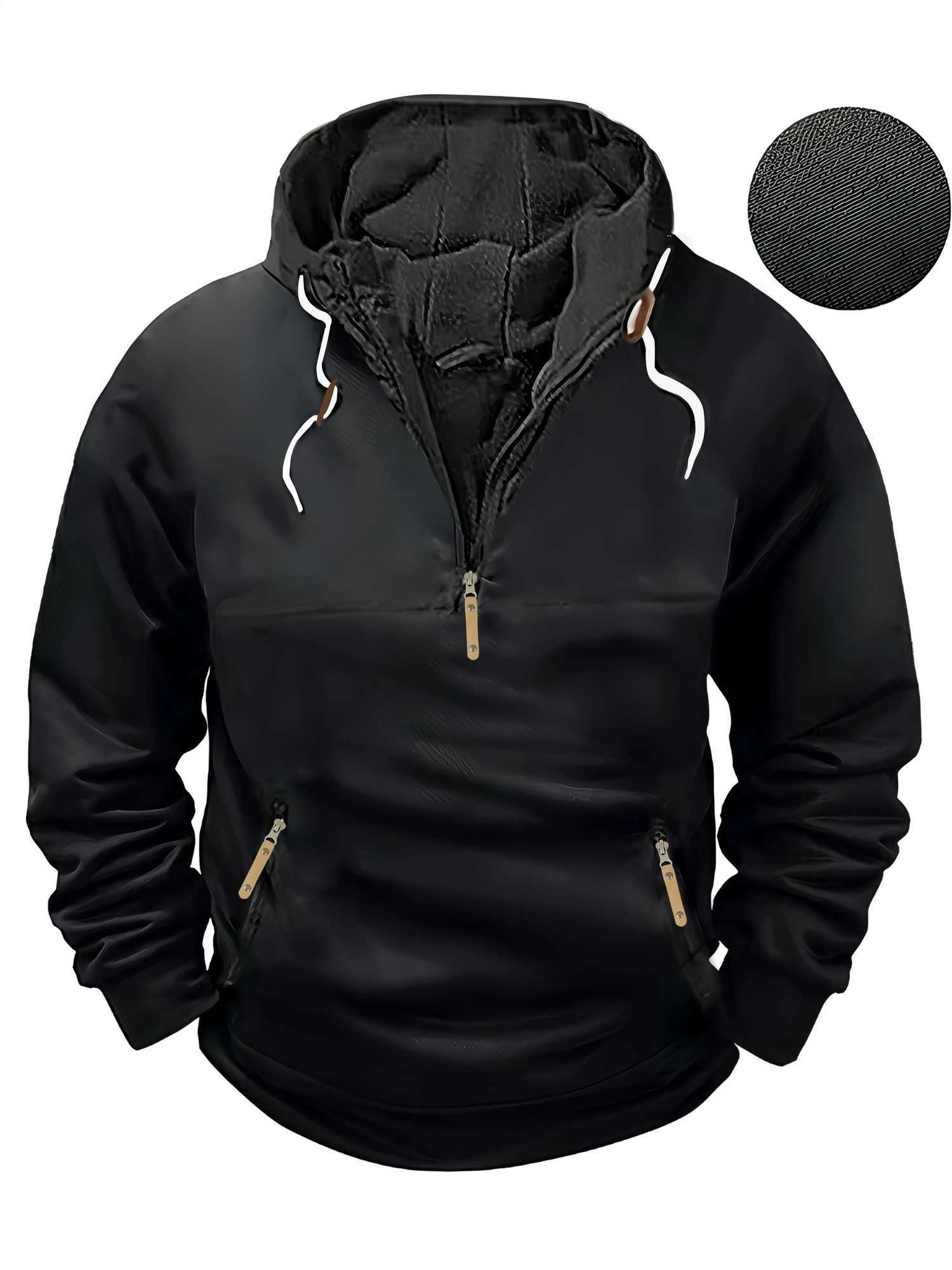 Trendy mens new mens casual hoodie quality workwear zipper long sleeved pullover fashionable hoodie W251027