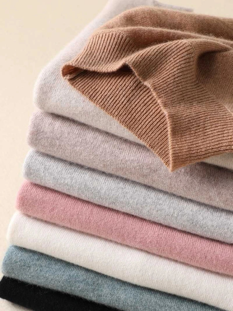 AOSSVIAO Long Sleeve Knitted Sweater Women Turtleneck Solid Autumn Winter 2025 Base Layer Pullover Warm Tops 251027