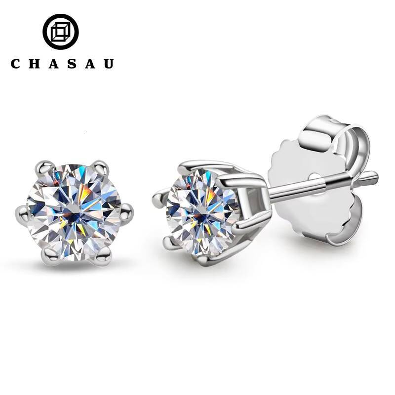Party Fine Jewelry Tiny Delicate 925 Sterling Silver VVS Cute 3mm 01CT Moissanite Stud Earring for Lady