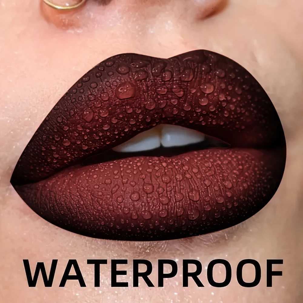 Pudaier 2pcs Matte Lipstick and Lip Liner Set Waterproof Sweatproof Longlasting Easy to Apply W251027