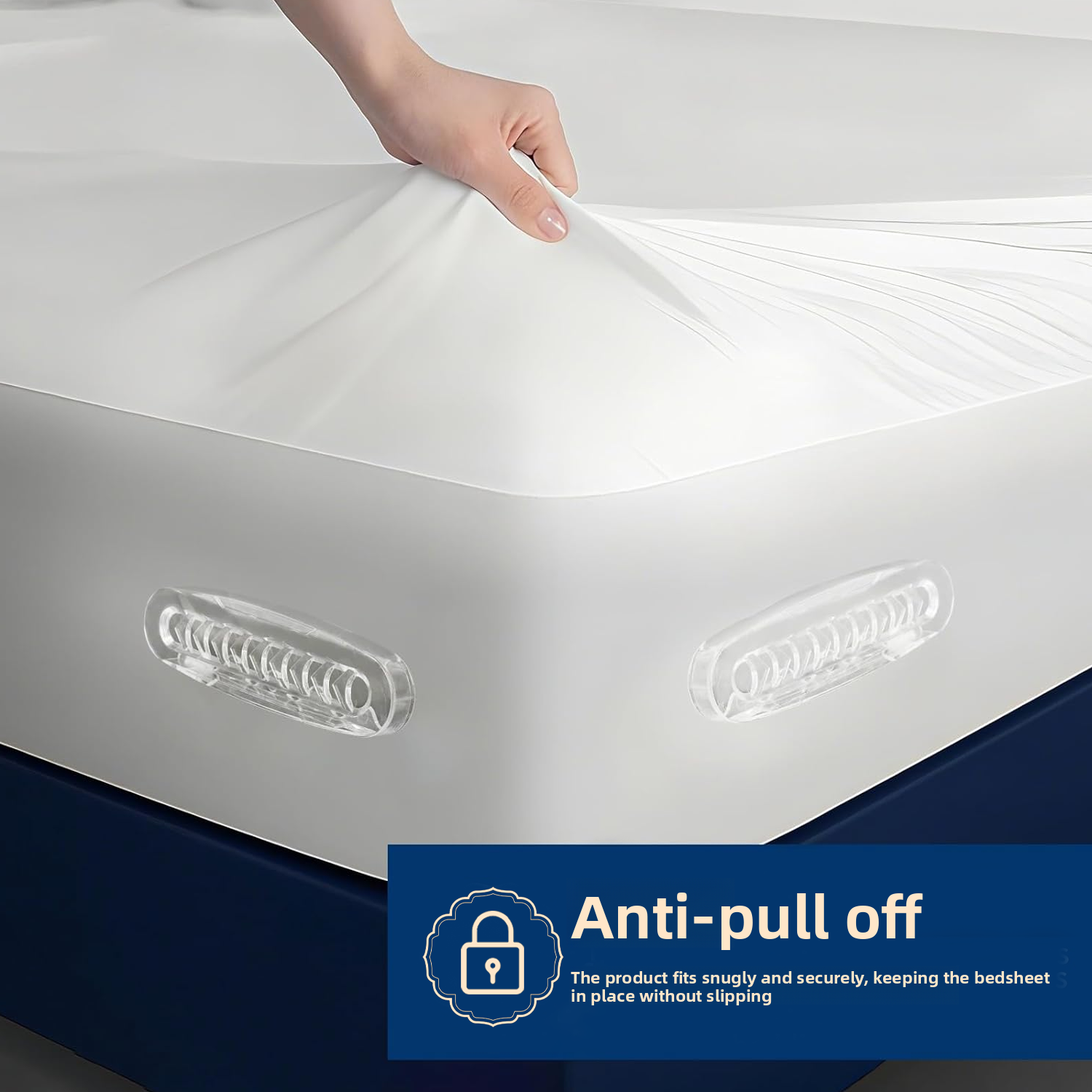 Premium Anti-Slip Bed Sheet Fixer - Universal for All Mattresses No-Pin Trace-Free Easy Setup Secures Sheets Blankets Prevents Shifting-S70