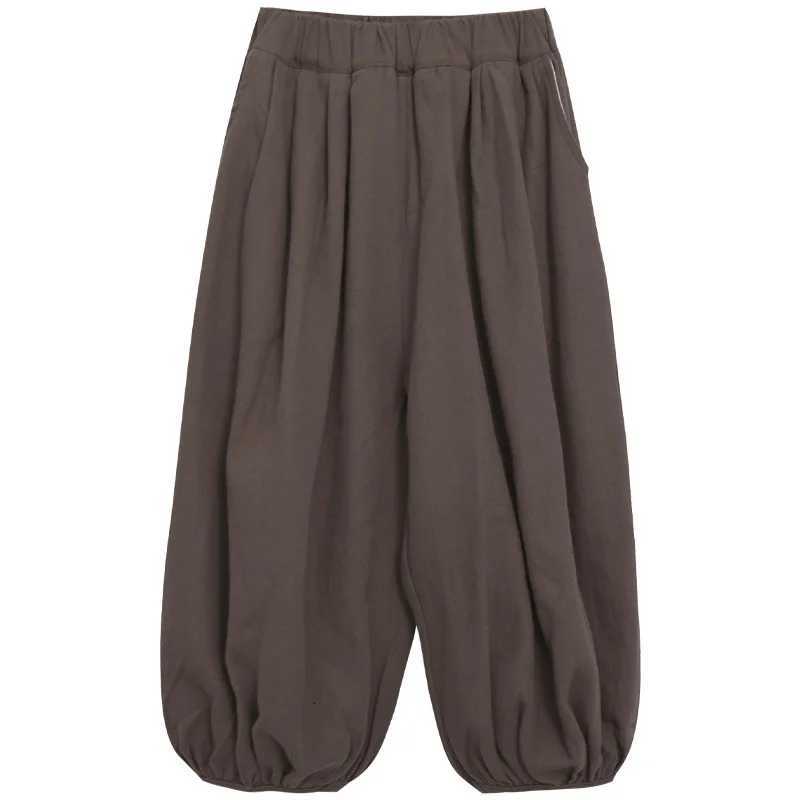 2025 Spring Autumn Kids Thin lantern pants solid color loose harem pants Comfortable and breathable Boys Girls TrousersT251027