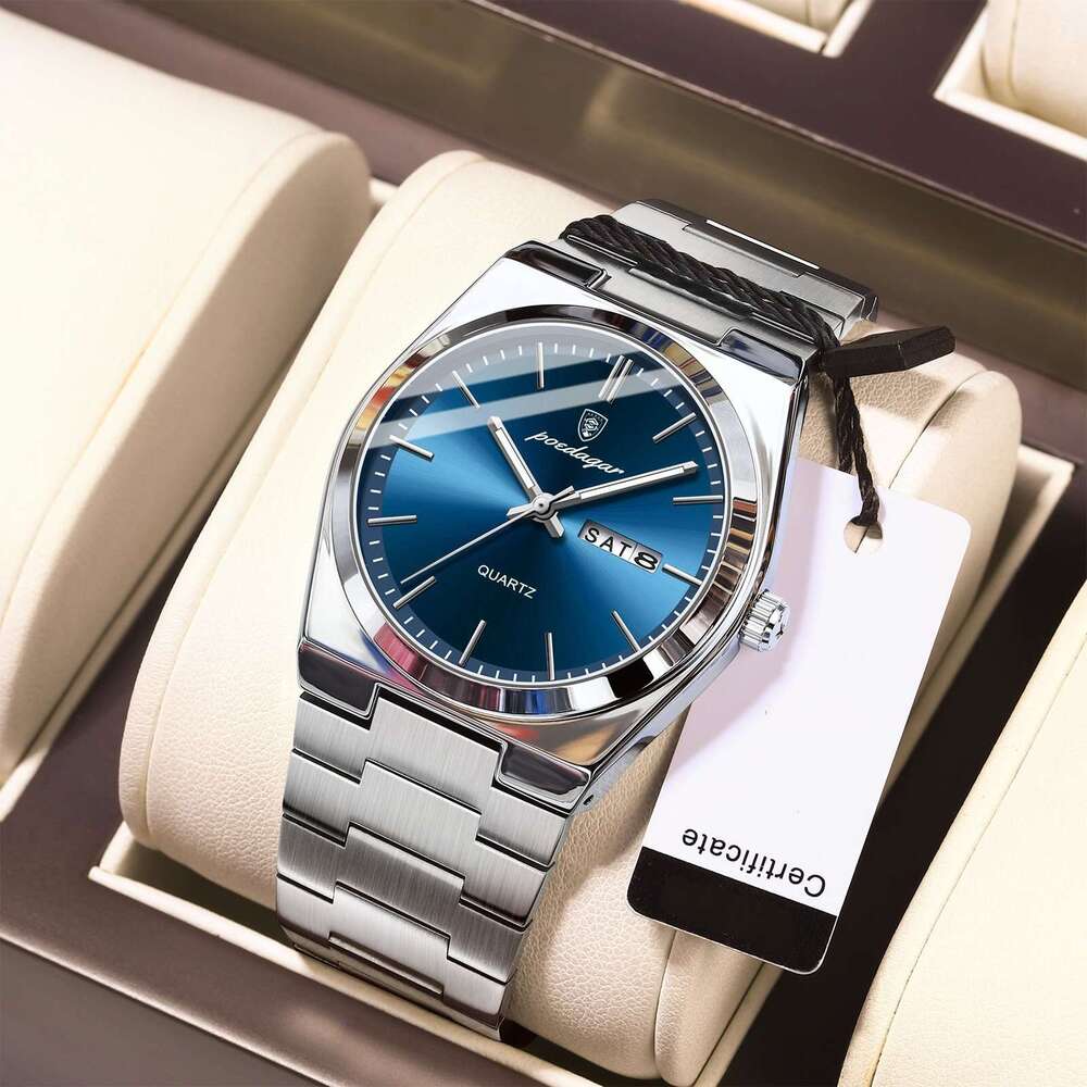 Swiss brand new ultra-thin men's waterproof luminous quartz watch live broadcast