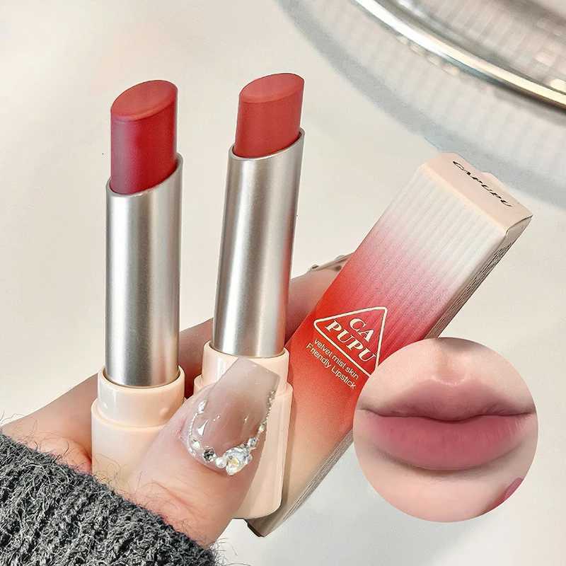 Waterproof Velvet Lipstick Easy To Wear Longlasting Lipstick Matte Nude Coffee Lip Glaze Nonstick Cup Makeup Lip Tint Cosmetic W251027