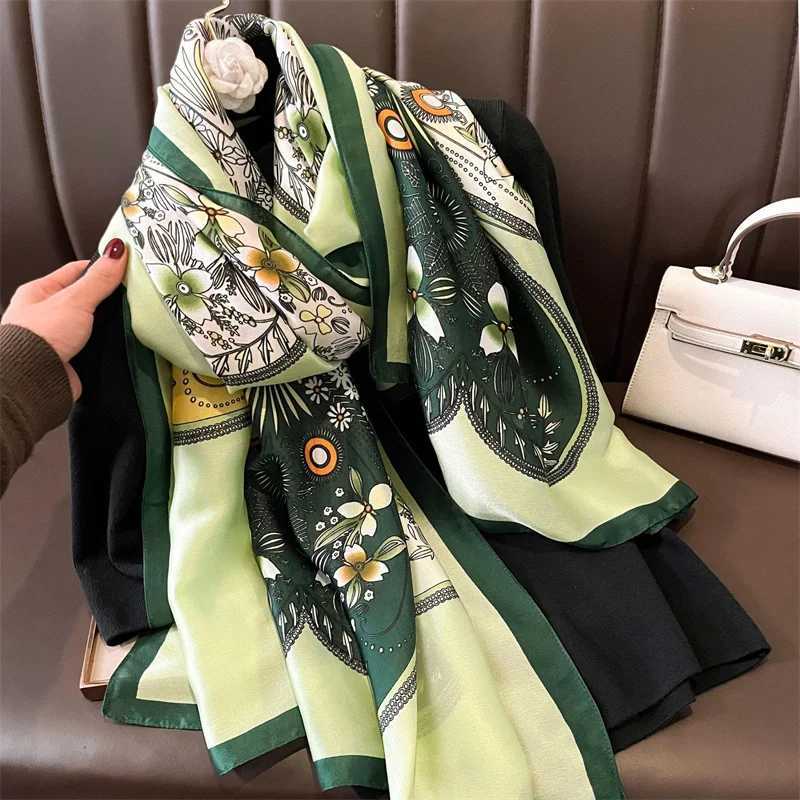 180X90CM Luxury Brand Fashion Summer Wen Soft Silk Scarves Fa Shawl Foard Ladies Muffr Beach Wrap Band Pareo beachW251027