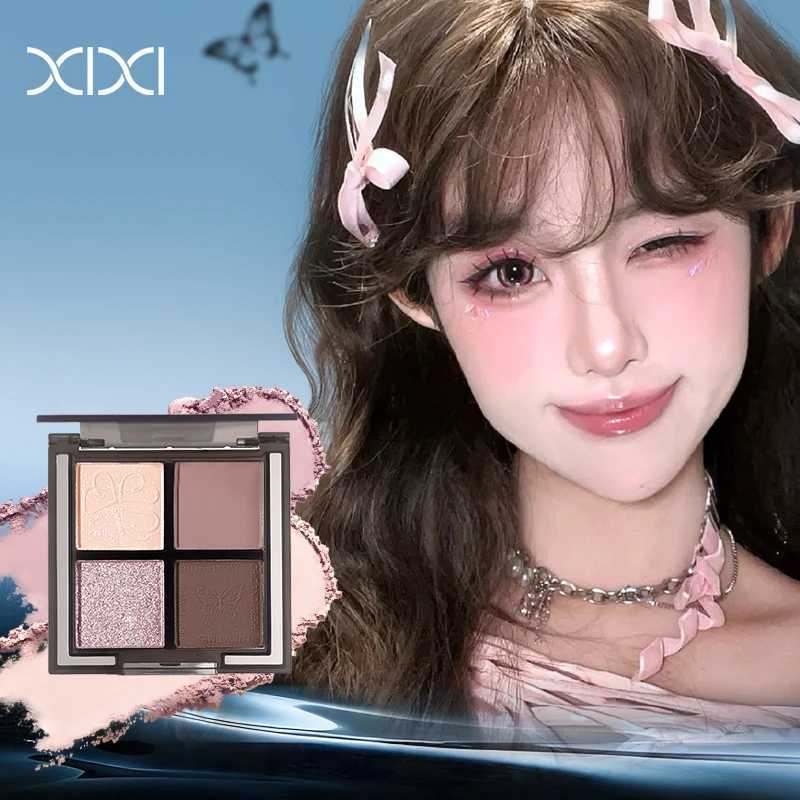 4 Colors Eye Shadow Palette Mini Portable Matte Glitter Eyeshadow Pink Earth Color Eye Shadow Pigments Professional Makeup PaletXJ251027