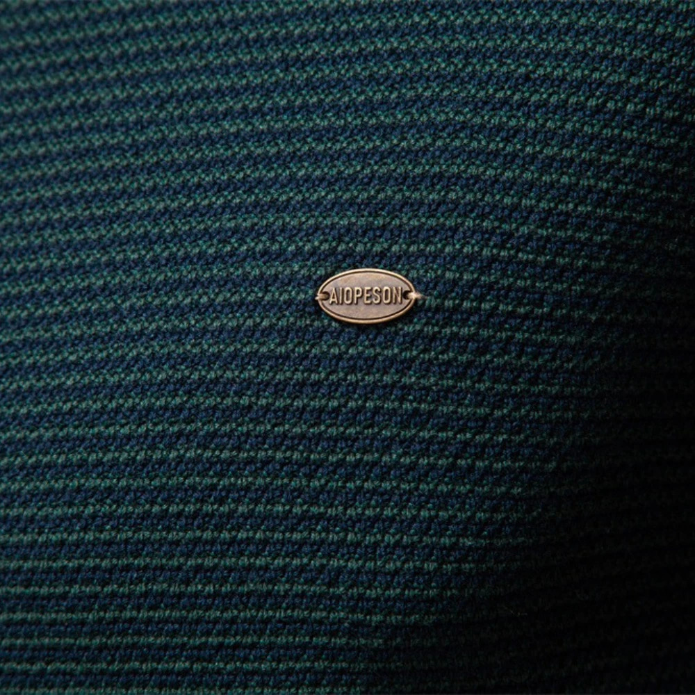 AIOPESON Mens Striped Sweater Solid Color Knit Pullover Warm Cotton Autumn Winter Casual Turtleneck Sweaters 251016