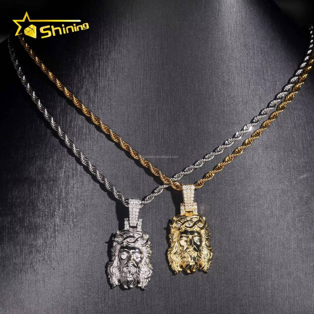 Pass Diamond Tester Wholesale Price Jewelry Hip Hop Iced Out VVS1 Moissanite Diamond S925 Silver Religious Jesus Pendant