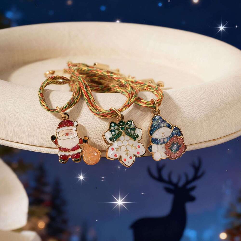 Hand-woven Lucky Gift Stainless Steel Santa Claus Bracelet