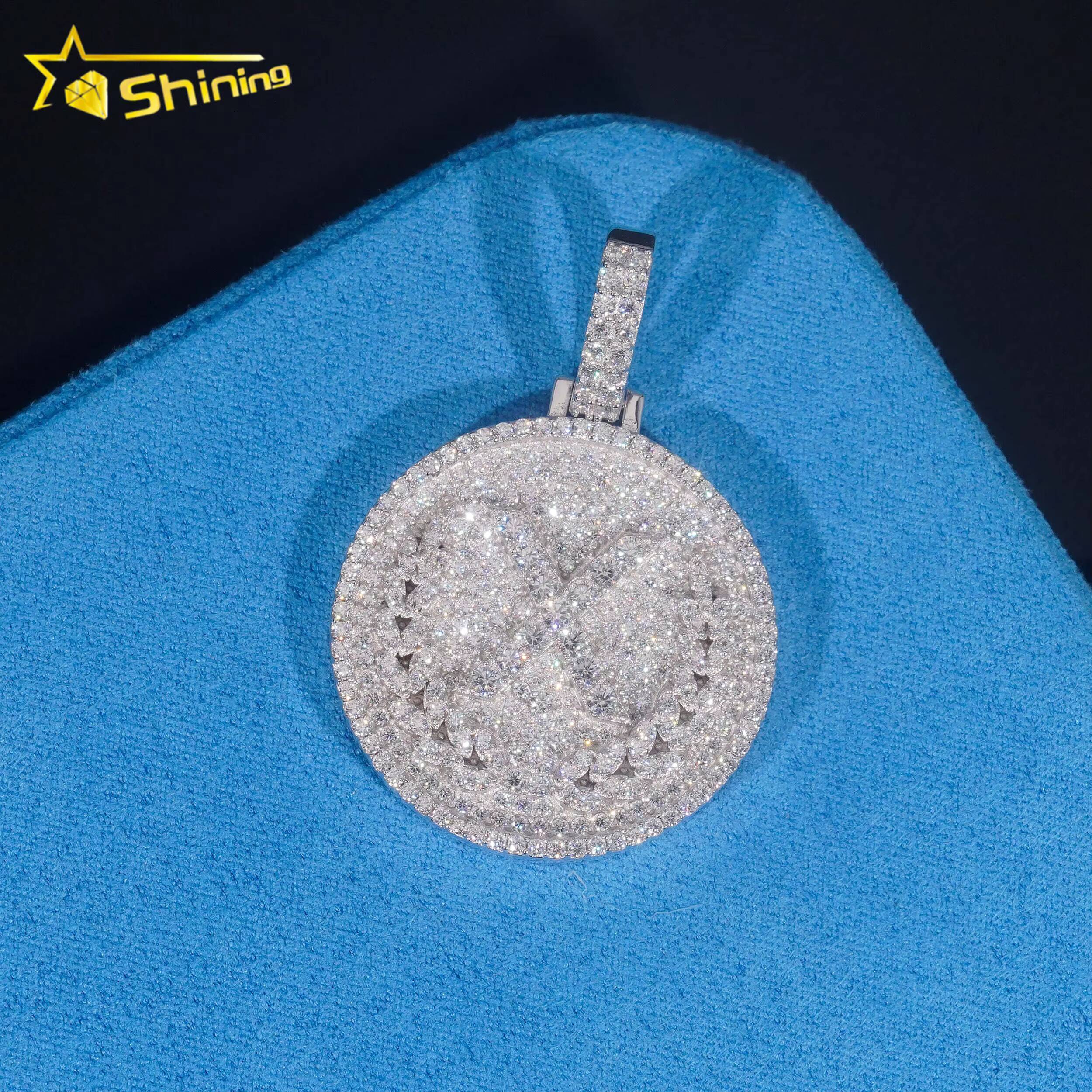 Hop Hip Iced Out Pendant Jewelry Pass Diamond Tester Sterling Silver 925 Moissanite Pendant Men Fashion Charm Pendants