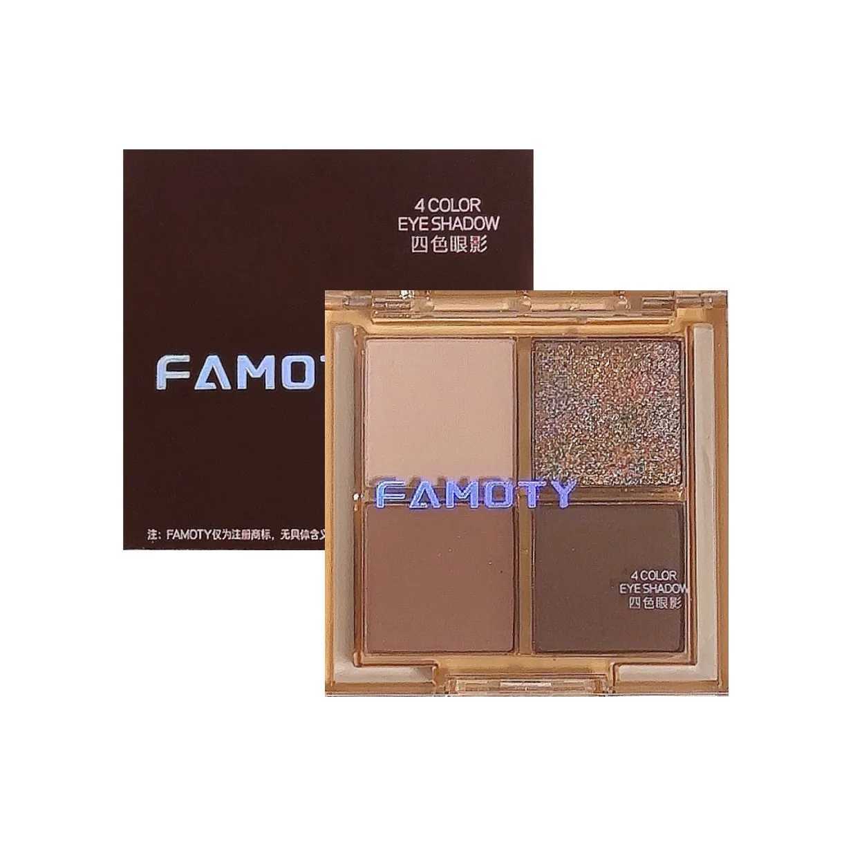 FAMOTY fourcolor eyeshadow palette for makeup earthtoned eyeshadow for daily makeup pearlescent and matte for beginnersXJ251027