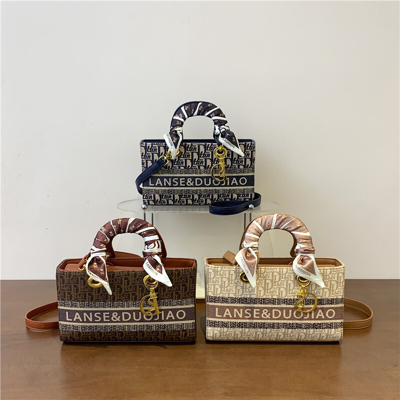 Free shipping designer bag Embroidered Horizontal Bag for Women New Versatile Handbag Large Capacity Single Shoulder Crossbody Bag