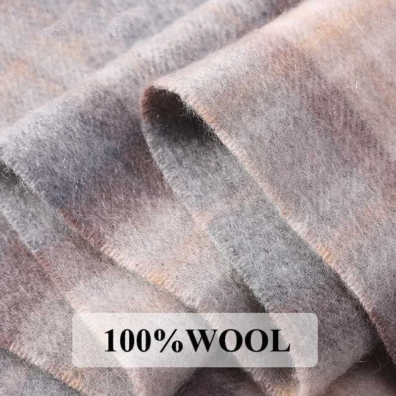 2025 Highly Sected Wool Red ish Plaid ScarvesWarm Winter Men Scarf Houndstooth Cfortab Winter Scarves ManW251027