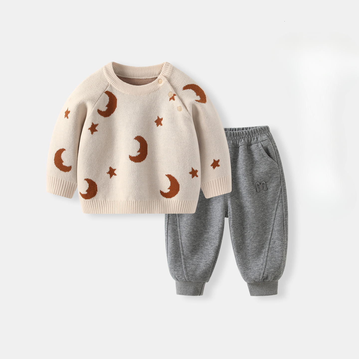 Winter New Designer Boys' Sweater Fashion Knitted Top Thick Hoodie