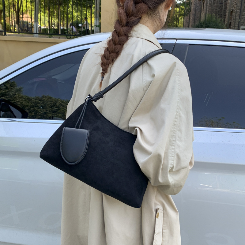 Free shipping designer bag New High-Value Versatile Fashionable Commuter Melad Suede Underarm Handbag Single Shoulder Crossbody Bag