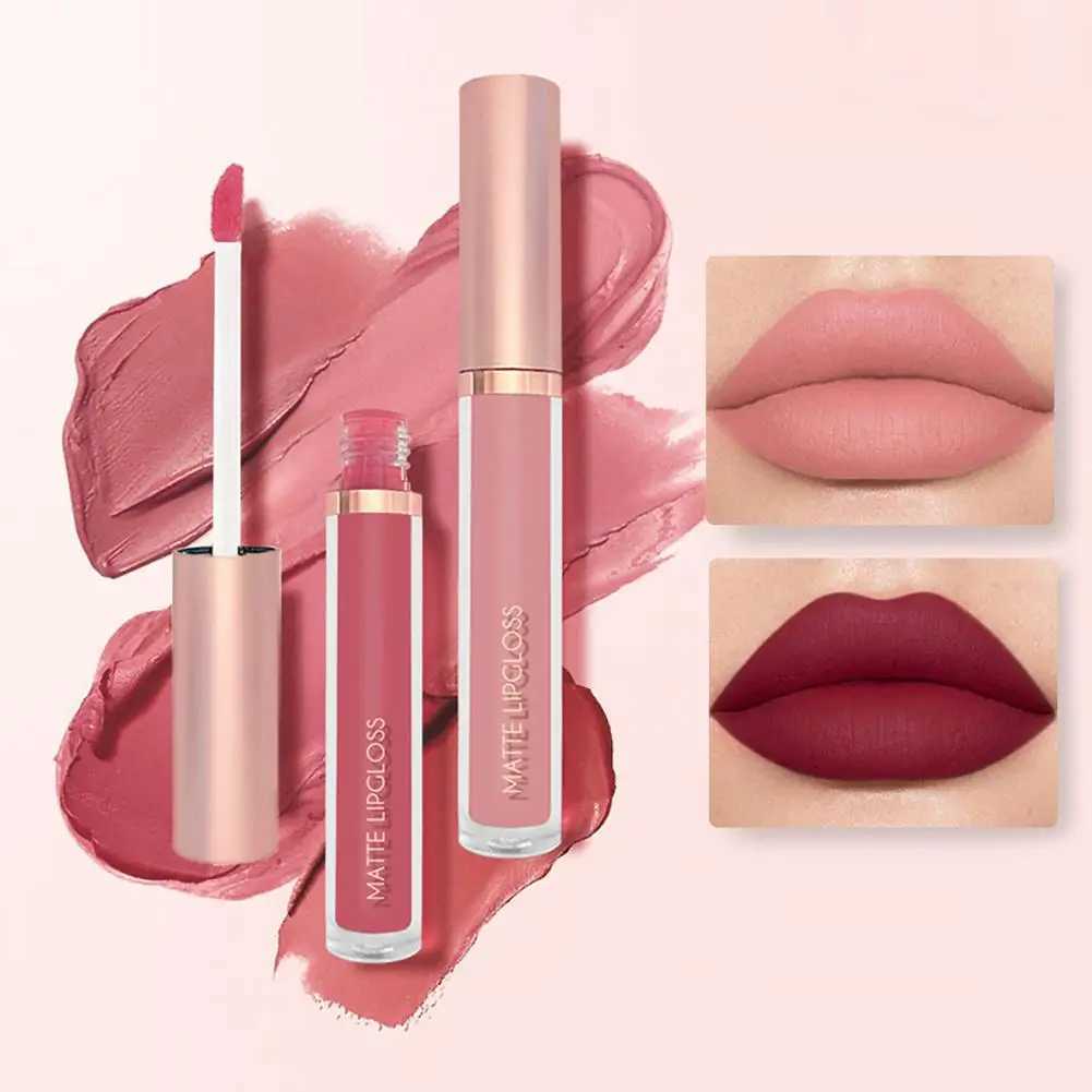 Matte Liquid Lipstick Lip Makeup 3pcsKit Velvety Liquid Lipstick Waterproof Long Lasting Durable Non Stick Cup Womens Makeup W251027