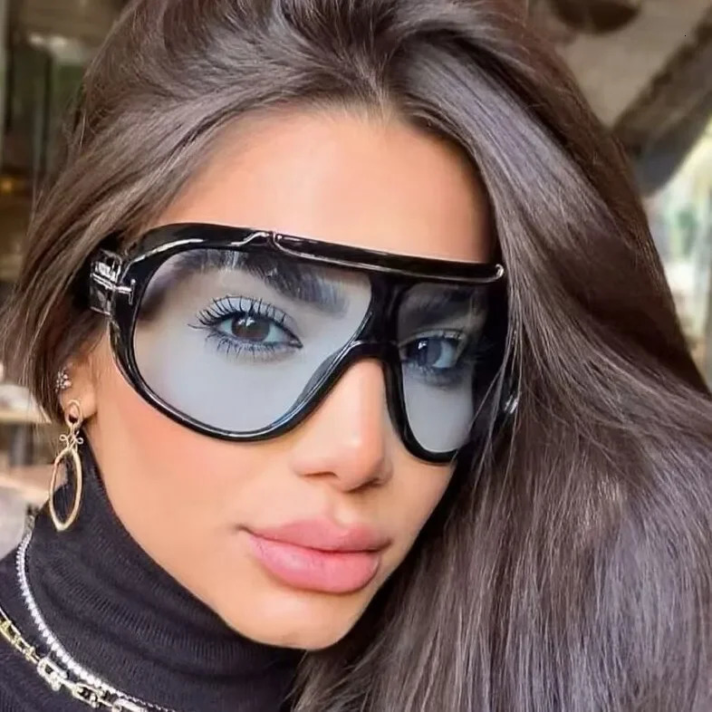 Oversized y2k Pilot Sunglasses Women For Men Vintage Sun Glasses Punk Rivet Big Frame Eyeglasses 251023