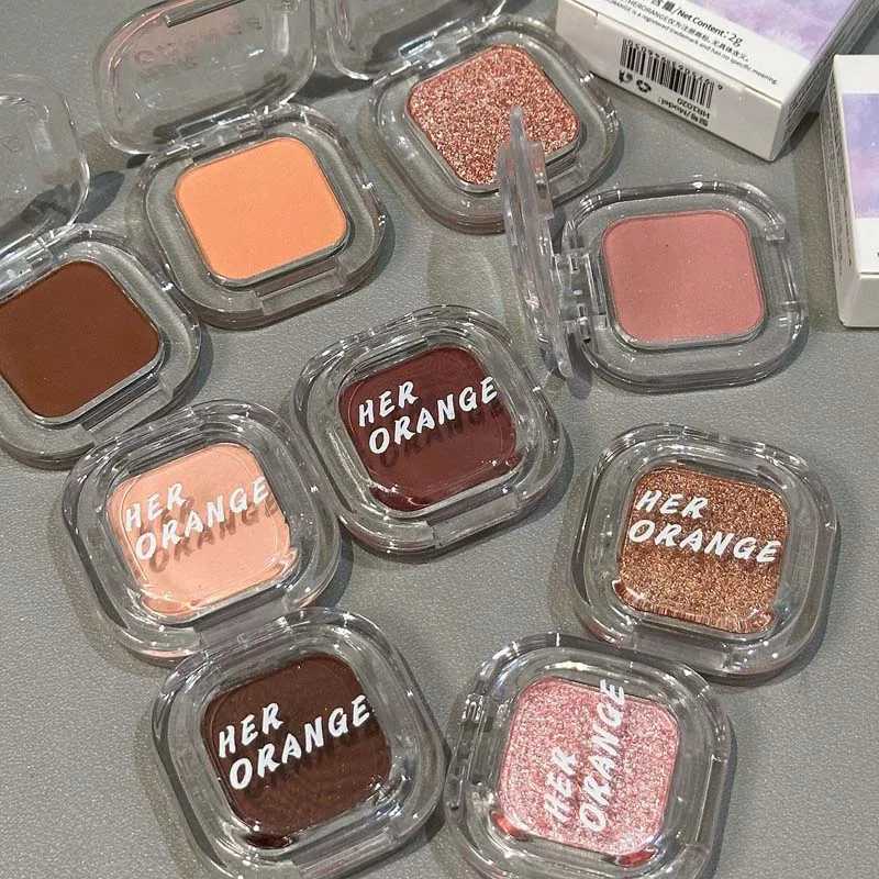 Single Color Matte Red Brown Eyeshadow Palette Pearl Glitter Low Saturation Eyelid Highlight Earth Shadow Eyeliner MakeupXJ251027