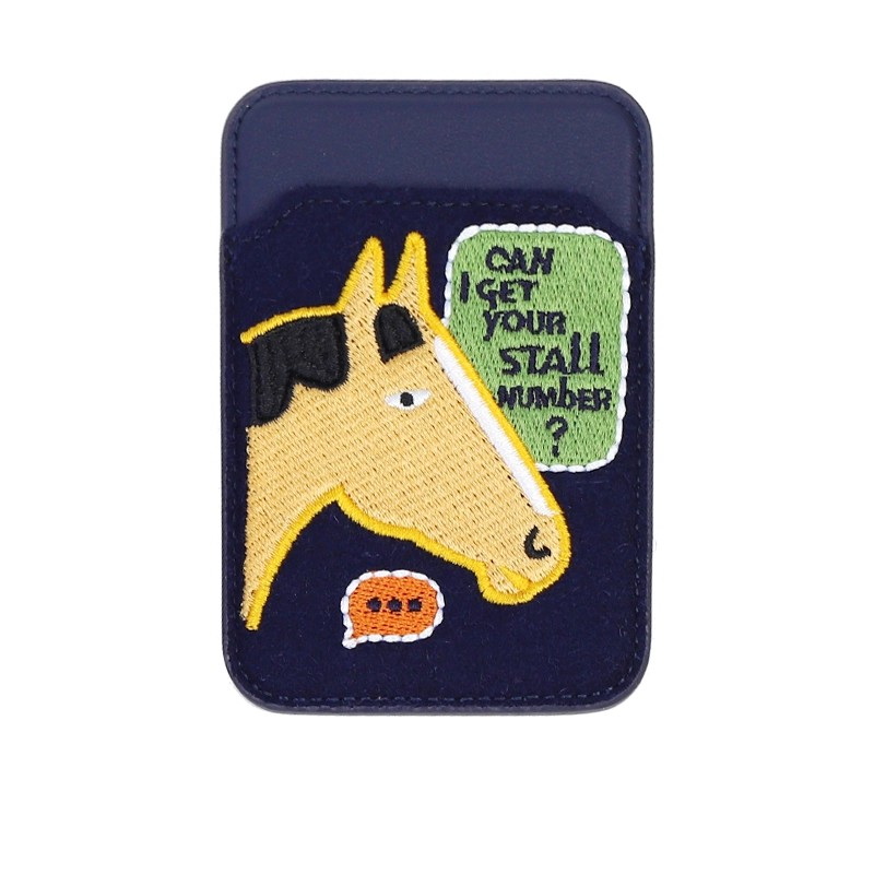 Leather Holder MagSafe Magnetic Credit Card Protective Case Anti-lost Mobile Phone Storage Bag DH16