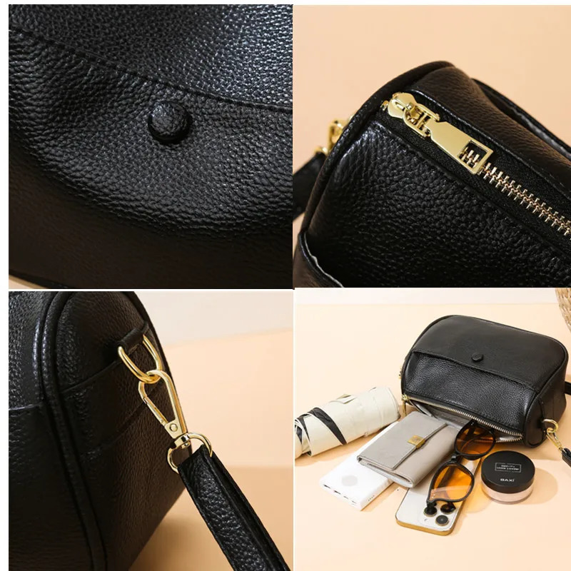 High Quality Soft Cow Leather Women Shoulder Crossbody Bags Multilayer Casual Genuine Leather Handbag Female Tote Sac2024 251027