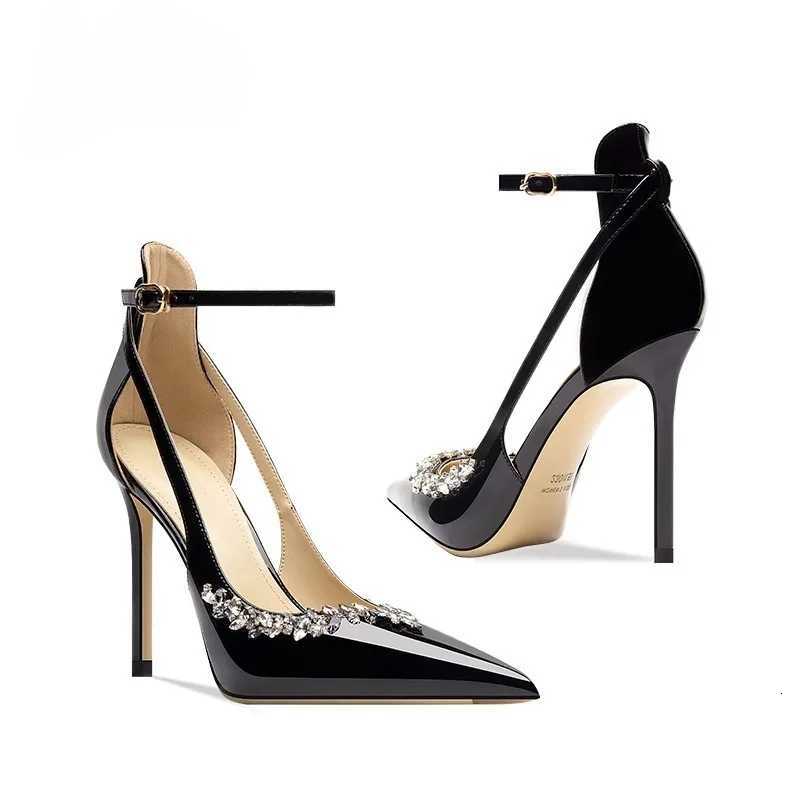 Pointed High Heels for Women Stilettos 2025 Spring New Sexy Rhine Temperament Baotou Sandals Single Buckle ShoesXJ251027