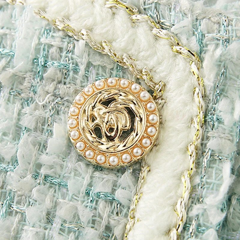 EVNISI Elegant Women Tweed Cardigan Coat With Pocket Casual Single Breasted Office Jacket Autumn Winter Loose Outwear 251027