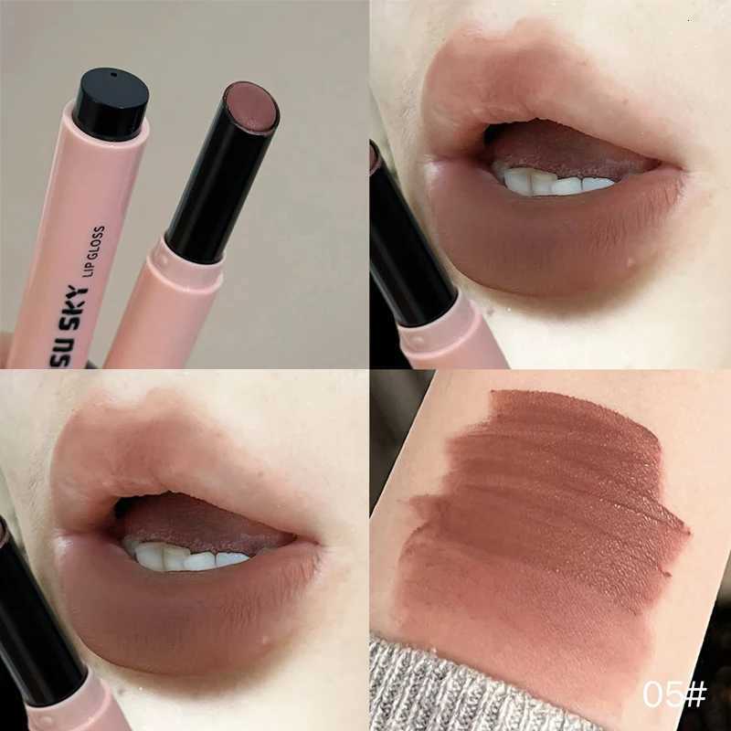 Matte Dark Coffee Lipstick Pen Long Lasting Sexy Red Lipsticks Waterproof Nondrying Nude Brown Lip Gloss Makeup Women Cosmetics W251027