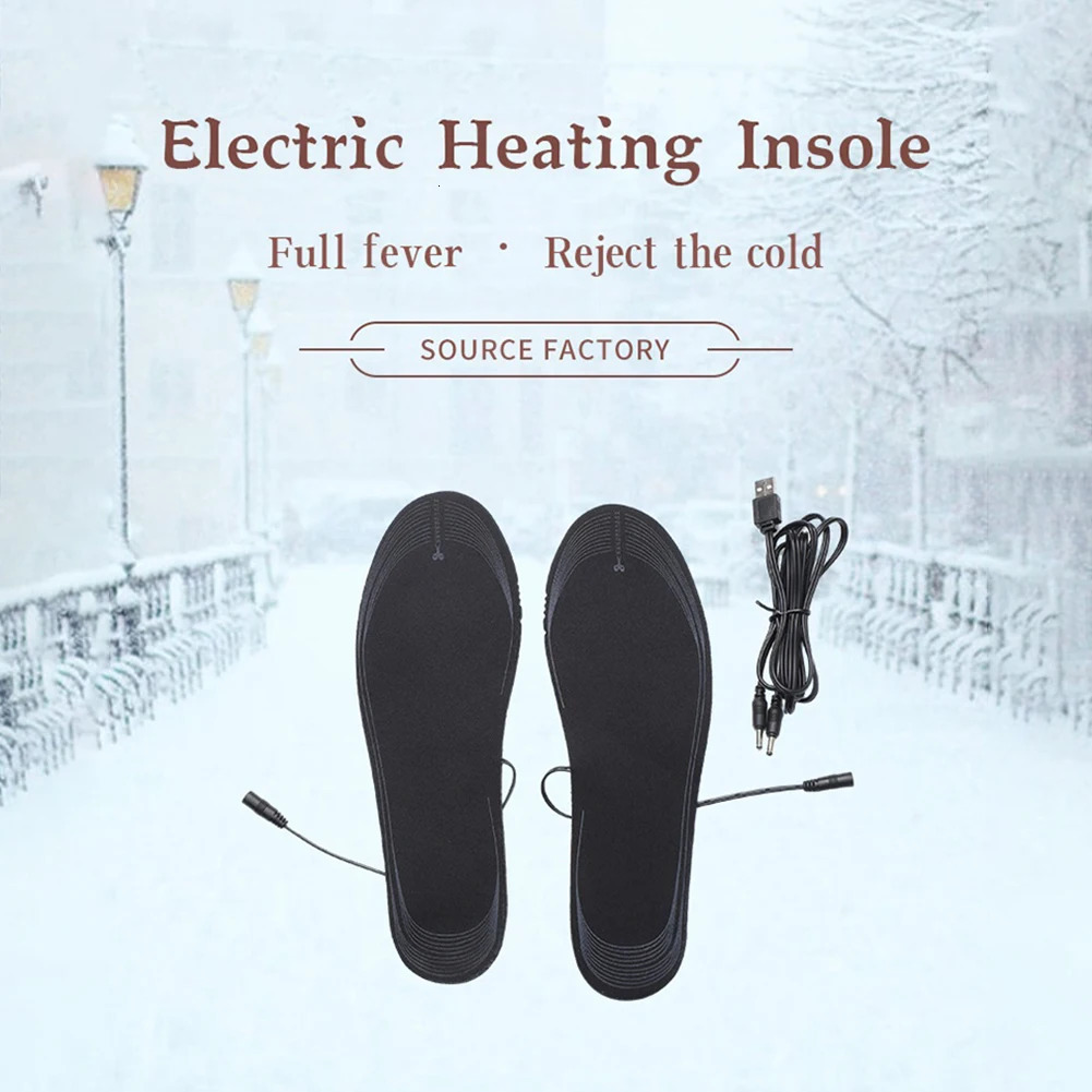 USB Rechargeable Heated Insoles Adjustable Temperature 3 Levels Electric Foot Warmer for Winter Outdoor Skiing Hiking Camping251020