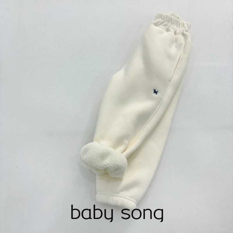 Winter Padded Pants Boys Girls Thicken Warm Sweatpants Trousers Autumn Children Fleece Lined Bottoms New Kids Cotton PantsT251027