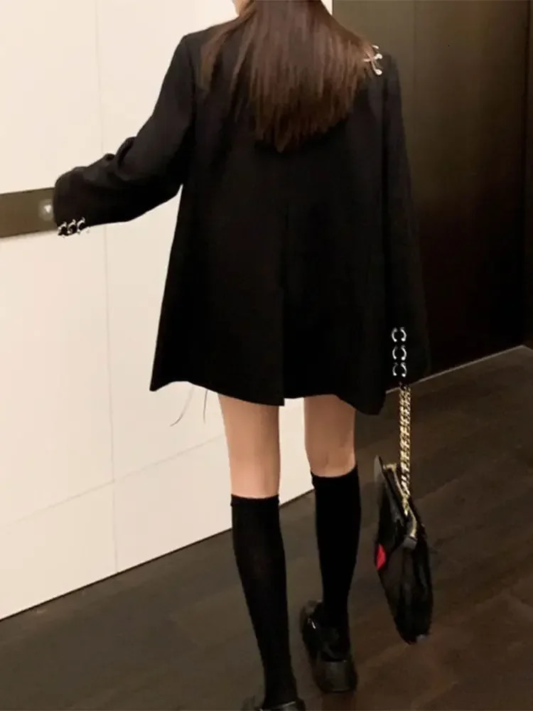 Black Suit Jacket for Women n High Street Wear Casual Blazers Female 251027