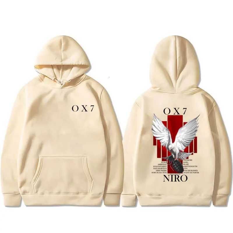 Rapper Niro OX7 graphic hoodie mens hiphop fashion pop music hoodie casual Vintage sports hoodie W251027