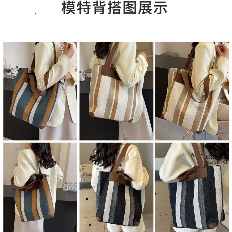 Free shipping designer bag Niche Canvas Bag for Women New Fashion Large Capacity Handbag Commuter Shoulder Tote Bag