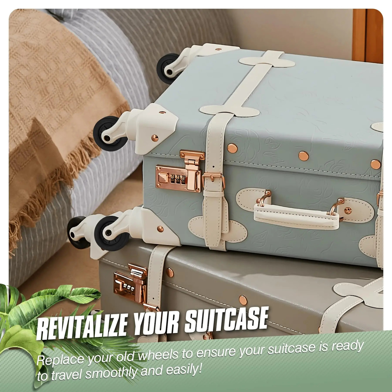 4Pcs Black Luggage Replacement Wheels Suitcase Repair Wheel Part wh Screw Mute Travel Trolley Case Replacement 5cm Axles Caster 251027