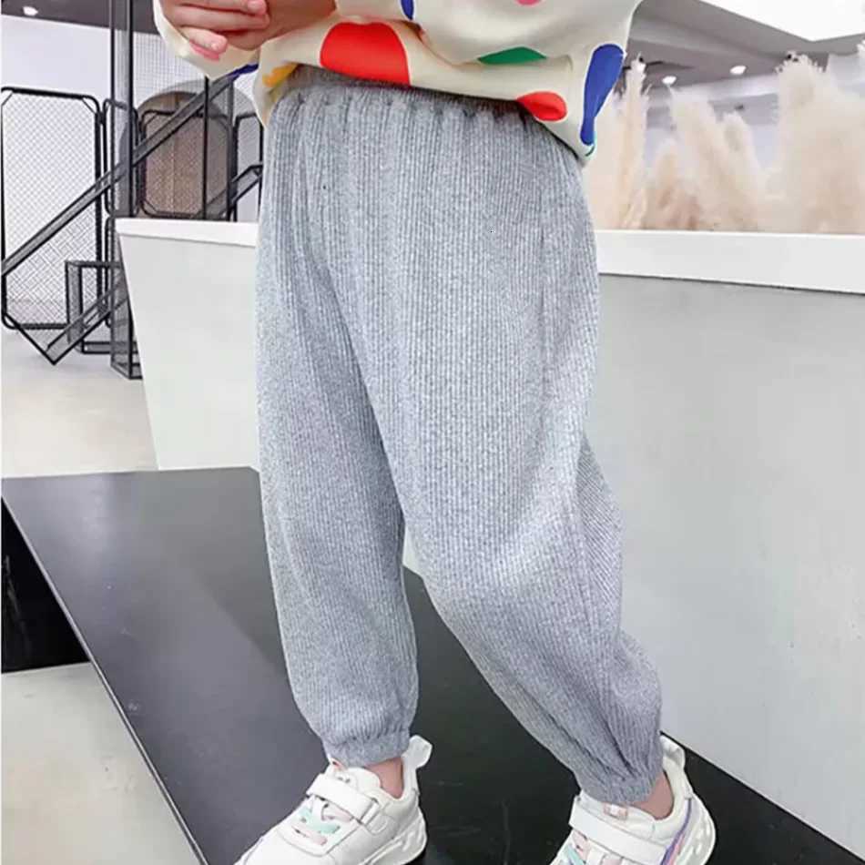 Durable and Soft Girls Joggers with Cartoon Embroidery Pants Great for Daily Wear and Sports Activities Kids PantsT251027